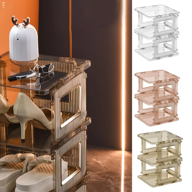 Household multifunctional shoe storage rack multi-layer stackable and removable
