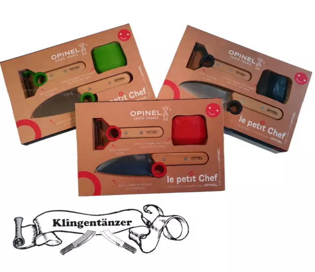 Opinel Kinder Küchenmesser Set 3-teilig Le Petit Chef mit Fingerschutz