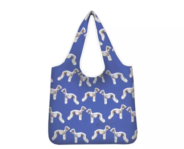 Bedlington Terrie Shopping Bag Reusable Foldable Washable Attractive Beddy Bag
