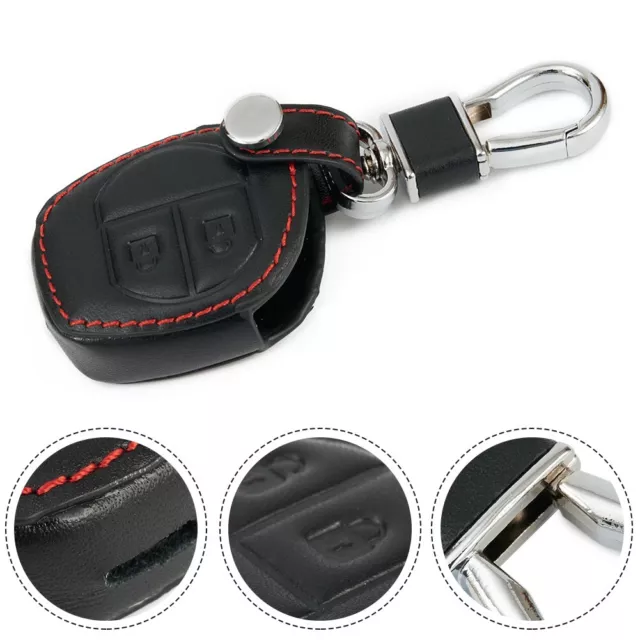 Leather Remote Key Cover Case Fob For Suzuki Swift Splash Alto Vitara SX4 Liana