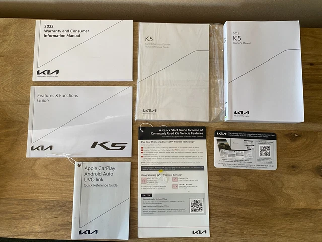 2022 KIA K5 Owners Manual Set With Case Free Shipping $26.11 - PicClick CA