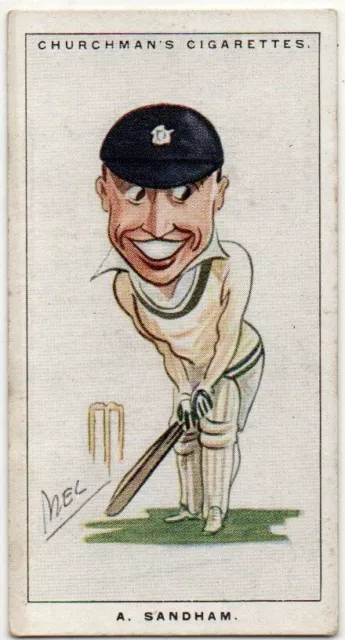 CHURCHMAN CIGARETTE CARD MEN OF THE MOMENT IN SPORT 1928 No.22 A. SANDHAM