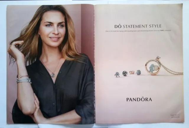 2018 PANDORA DIAMOND JEWELRY Magazine Advertisement Print AD Women (2 Page)