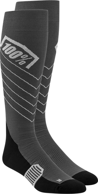 100% 20054-00002 Sock Hi Side Gy L/Xl Calza Performance
