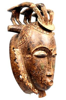 Art Africain Tribal - Imposant Masque Yohoure Yaouré - Yohure Mask - 40 Cms ++++