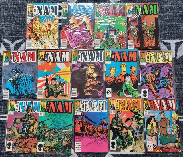 The 'Nam, 1986-1987, Marvel Comics Comic Books Lot, 2-15
