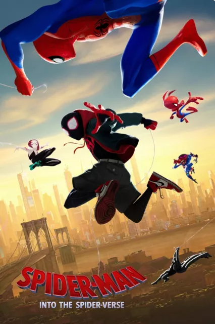 NEW Spiderman Into the Spider-Verse Movie Poster Print Canvas FREE SHIPPING