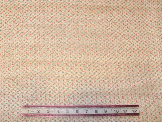 18" x 43" Flower Blossoms Petite Florets on Cranston Light Cotton VOILE Fabric