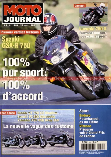 MOTO JOURNAL 1281 Essai SUZUKI GSX-R 750 LAVERDA VZ 800 YAMAHA XVS 650 HONDA VT