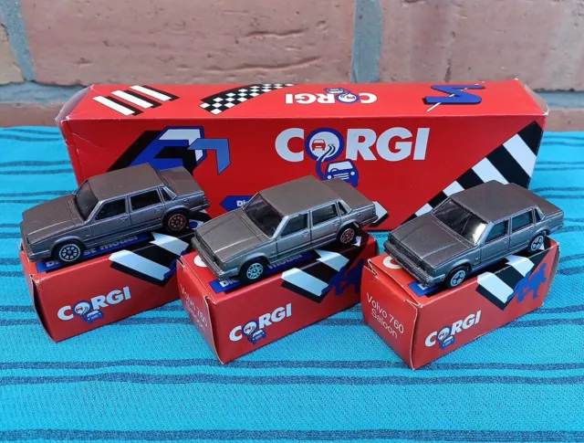 CORGI TOYS VOLVO 760 SALOON CARS x3(Original/Boxed)