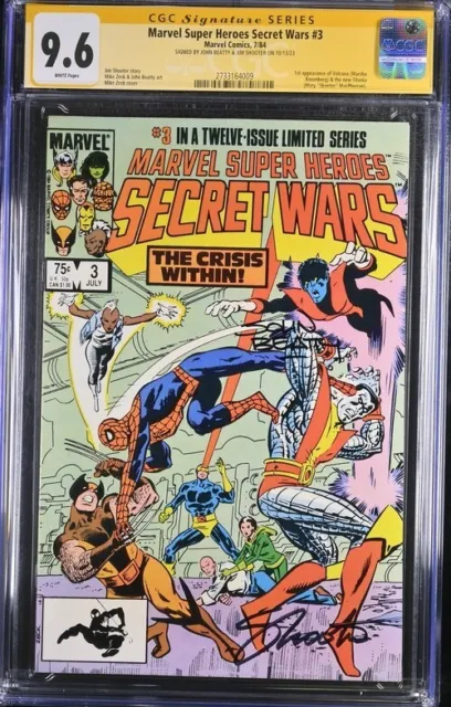 Marvel Super Heroes Secret Wars (1984) # 3 (CGC 9.6 SS) Signed Beatty * Shooter