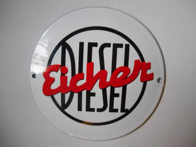 Eicher Diesel Logo Trecker Traktor Schlepper Email Werkstatt Scheunen Schild top