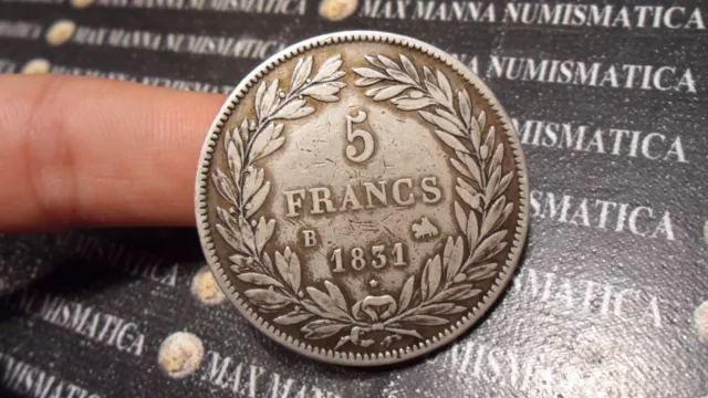 FRANCIA FRANCE 5 FRANCS FRANCHI 1831 MA ARGENTO SILVER cod. FRANCIA-4