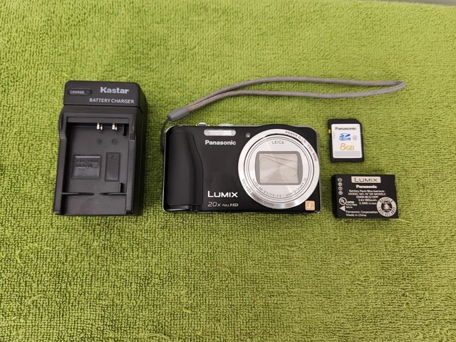 Panasonic Lumix DMC-ZS19 14.1MP Digital Camera BLACK + Charger Batt 8gb Sd Card