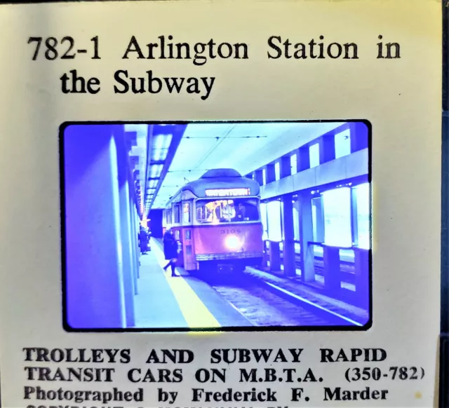 Trolleys Rapad Transit Cars on MBTA PCC Car Arlington Station the Subway #1