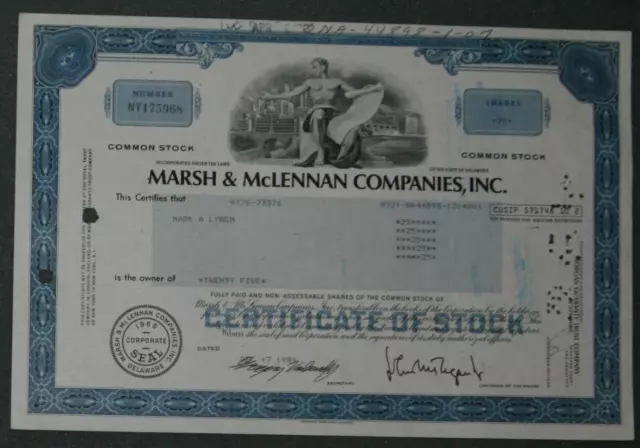 Marsh & McLennan Companies, Inc. 1981 25 Shares