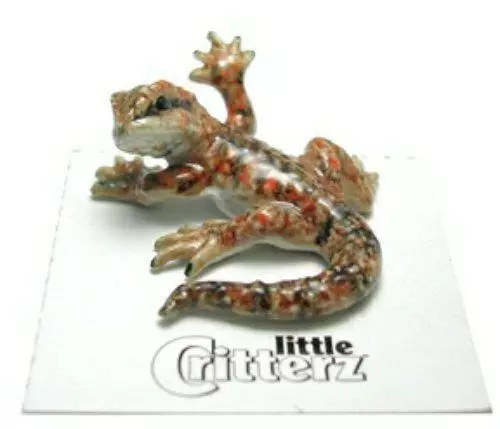 Little Critterz Miniature Porcelain Animal Figure Bearded Dragon "Pogona" LC337