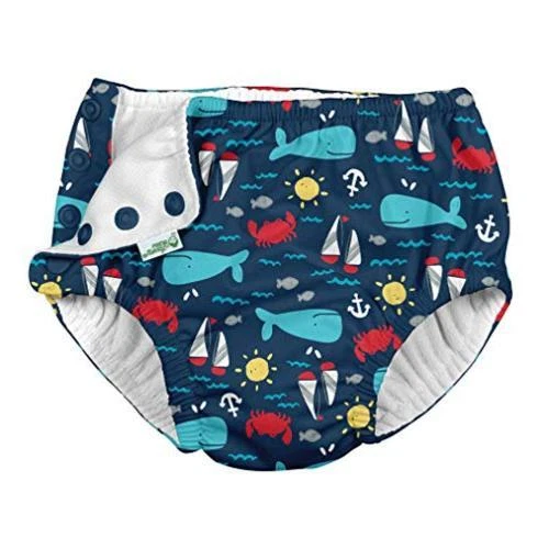 Boys' Reusable Swim, Navy Nautical Whale, Size 24mo wVvj