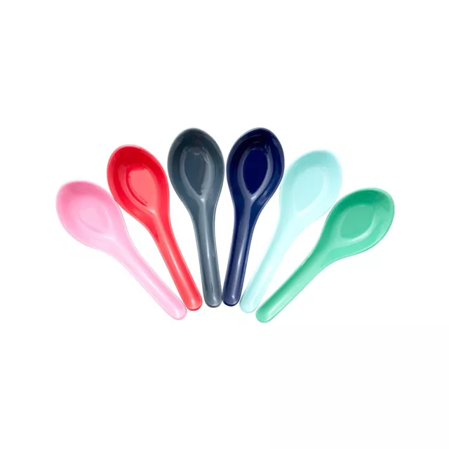 RICE (Rice.dk) Melamine Asian/Japanese spoons pack of 6 in different colours