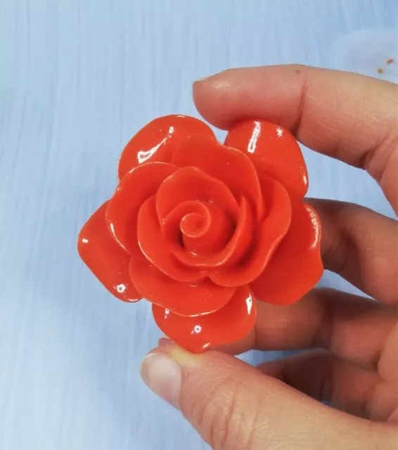 Stampo in silicone Rosa Grande per creazioni in resina, fimo e gesso