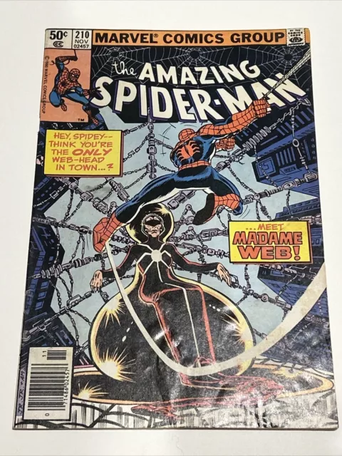 Amazing Spider-Man #210 Newsstand VG- see pics! First Appearance MADAM WEB