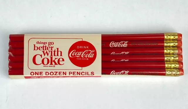 Vintage Coca-Cola Coke Pencil Bag Small Clutch Zipper Red Advertising