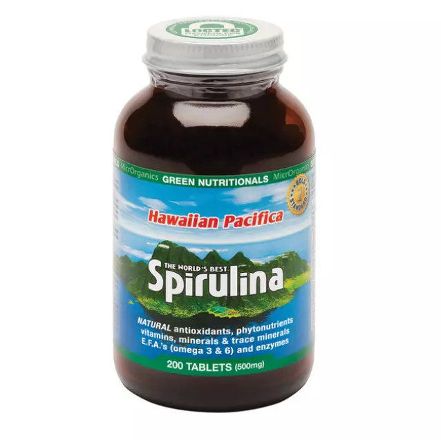 Green Nutritionals by MicrOrganics Hawaiian Pacifica Spirulina 500mg - 200tabs