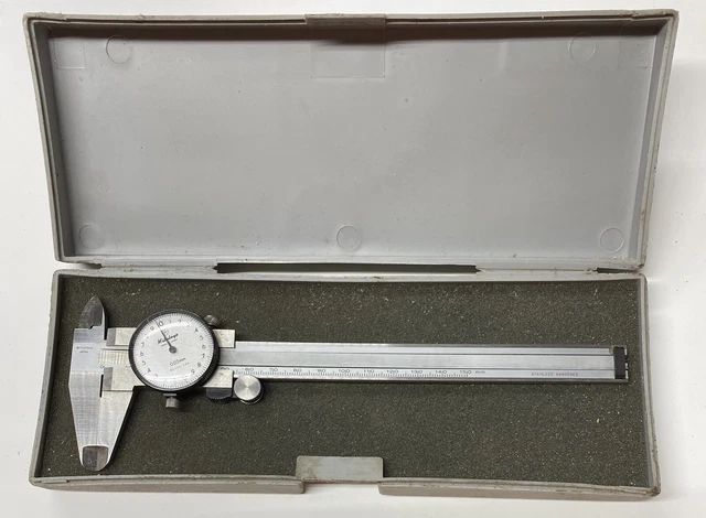 USED MITUTOYO 505-646-50 150mm DIAL CALIPER Tool MADE IN JAPAN .002