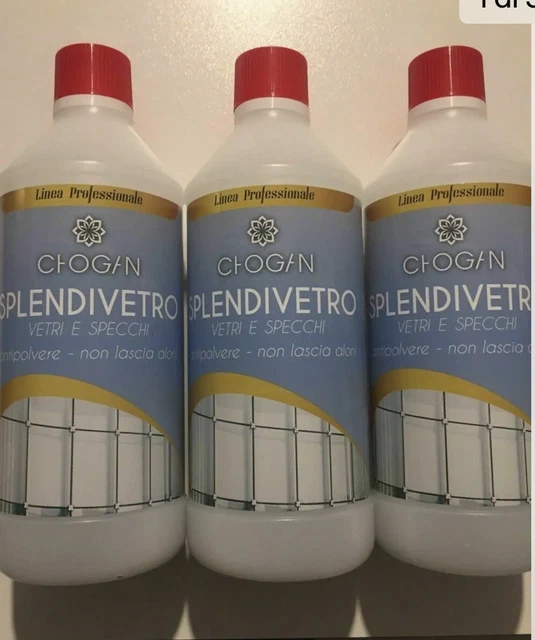 3X SPLENDIVETRO Chogan DETERGENTE AD AZIONE BRILLANTE PER VETRI E SPECCHI(750ML)