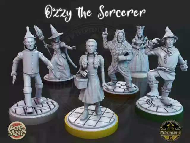 Ozzy the Sorcerer miniatures for board games, RPG, dioramas, paint and display..