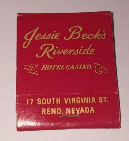 Vintage Jessie Beck's Riverside Casino Hotel Reno Nevada Matchbook