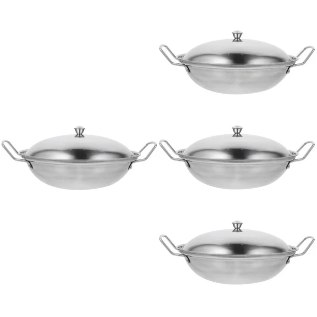 4x padella wok wok addensata acciaio inox wok wok per cucina ristorante