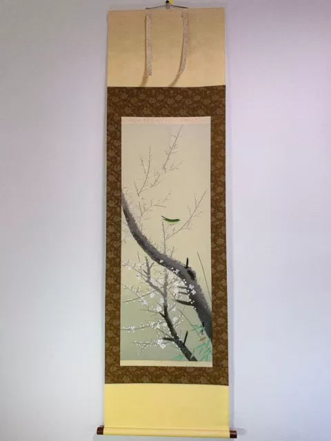 HANGING SCROLL JAPANESE ART Painting kakejiku Vintage Hand Paint PICTURE #927