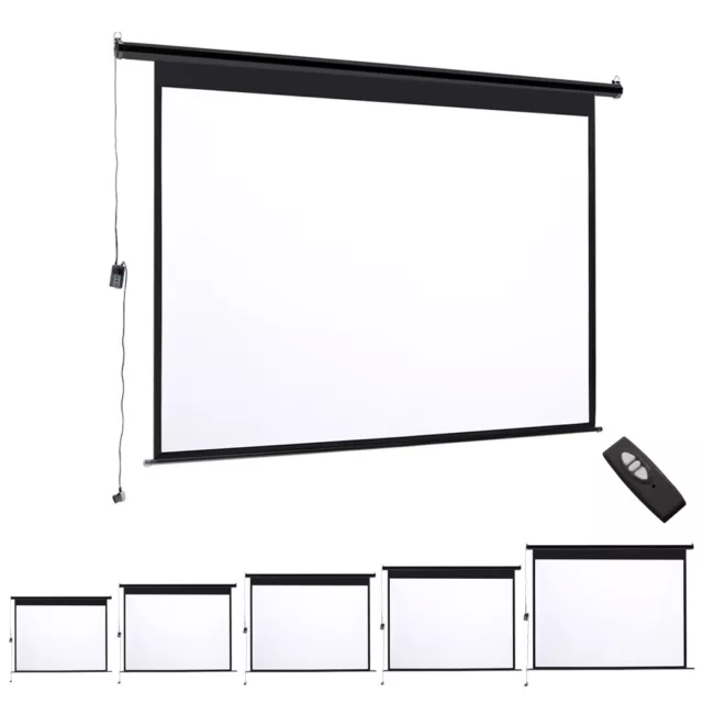 60-120" 4:3 Projector Screen Pull Down/Electric Motorised Home Cinema Projection 3