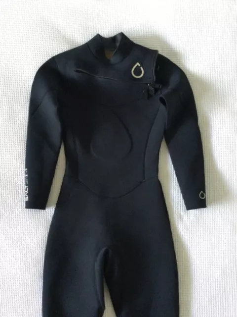 WOMENS SALT SKIN 3/2mm CHEST ZIP STEAMER WETSUIT SIZE 4 BLACK LIKE NEW