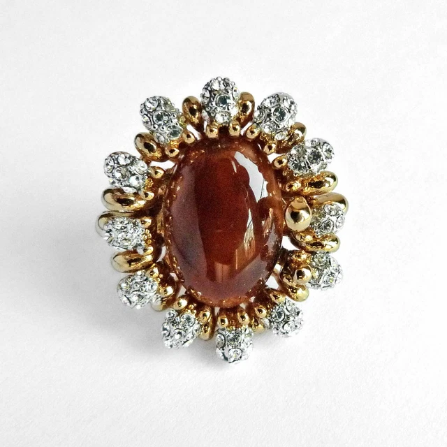 Bague Argent 925 Fleur Perle De Verre Irisée – Taille 56 – Neuve