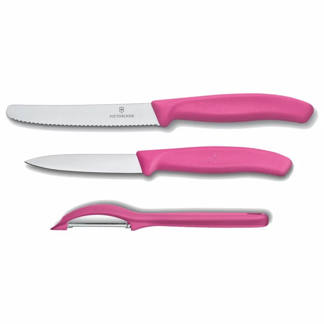 Victorinox Küchenset 3tlg. Gemüsemesser Tomatenmesser Schäler  / pink