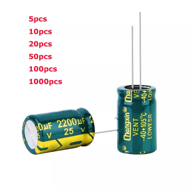 Condensador electrolítico radial ESR de alta frecuencia 6,3 V ~ 450 V 10uF ~ 10000uF