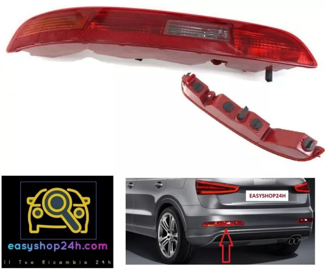Pour Audi Q3 2011-2015 Gauche+ Droit côté arrière feu stop Reflecteur  Pare-chocs