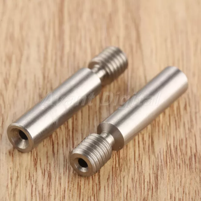 2x Stainless steel 1.75mm Filament M6 Nozzle Throat for 3D Printer Machine Parts