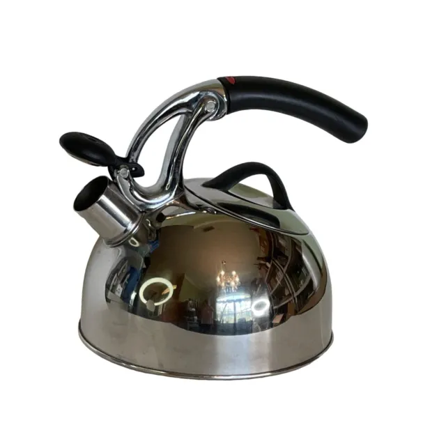 Whistling Tea Kettle OXO Brew Uplift Handle Brushed Stainless Steel 2 qt