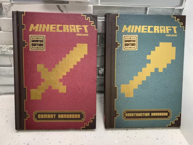 Lot of 2 MOJANG Minecraft Handbooks Combat & Construction PAPERBACK