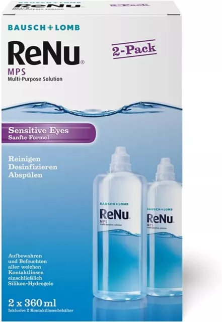 Bausch&Lomb ReNu MPS Sensitive Eyes Kombilösung - 2x 360 ml - weiche Linsen