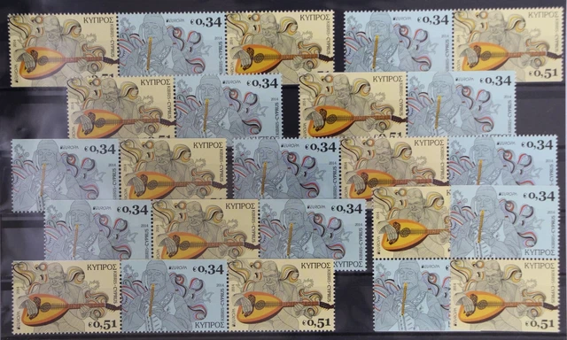 Zypern 1277 und 1278 D postfrisch Zusammendrucke aus M-Heft /CEPT #GG680