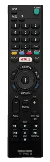 New Universal Replacement Remote Control for All Sony TV Bravia Smart TV