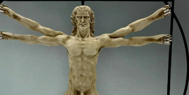 Statuette Léonard De Vinci - Homme De Vitruve - 23cm - Décoration Collection