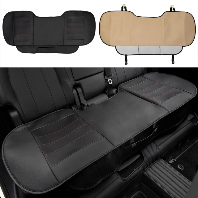 Car Black Rear Back Seat Cover Non-slip Waterproof Auto Protector PU Leather Mat