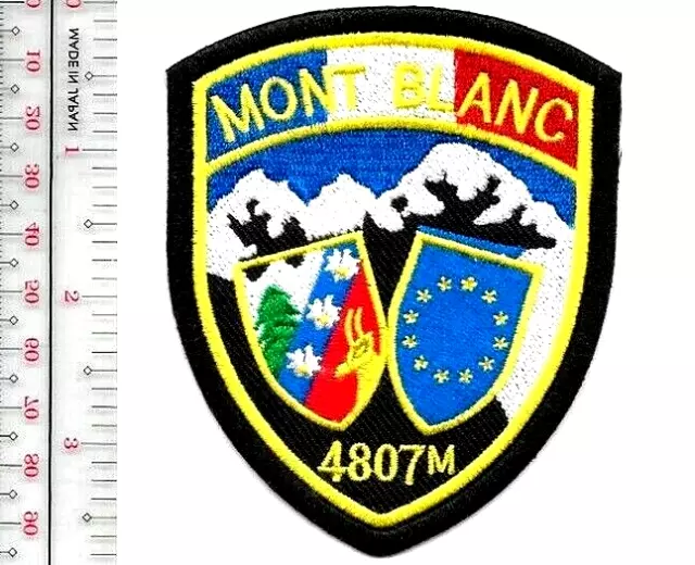 Vintage Skiing France Chamonix - Mont Blanc Ski Resort 1980s era Patch vel hooks