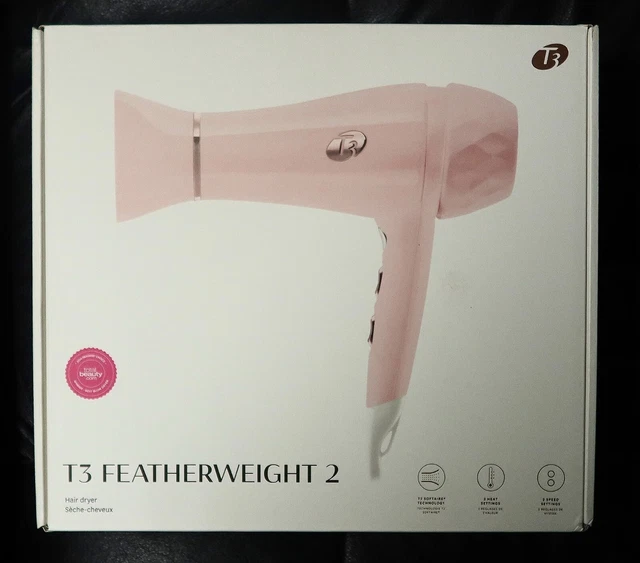 Secador de pelo T3 peso pluma 2 - rosa suave y oro rosa - nuevo y sellado