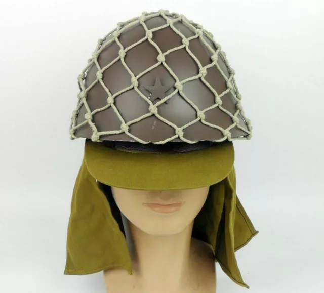 WWII WW2 Japanese Army Helmet AND Camouflage Net Cover AND SOLDIER HAT SET